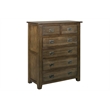 Crafters and Weavers Craftsman Mission 6-Drawer Solid Wood Dresser in Walnut