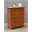Crafters and Weavers Craftsman Mission 6-Drawer Solid Wood Dresser in Walnut