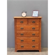 Crafters and Weavers Craftsman Mission 6-Drawer Solid Wood Dresser in Walnut