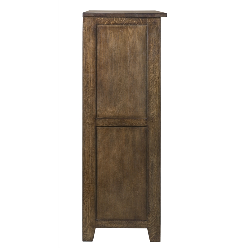 Crafters and Weavers Craftsman Mission 6-Drawer Solid Wood Dresser in Walnut
