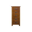 Crafters and Weavers Craftsman Mission 5-Drawer Solid Wood Dresser in Cherry