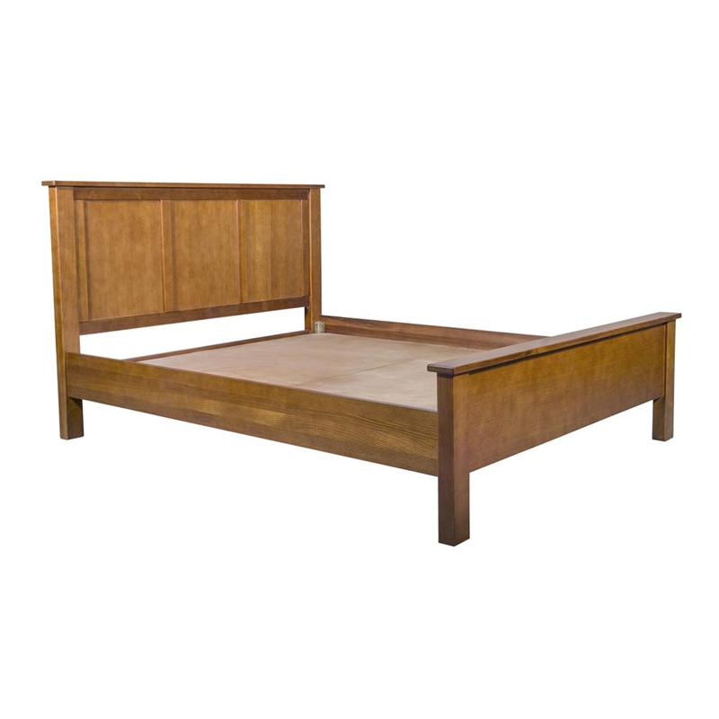 Crafters and Weavers Craftsman Mission Solid Wood Queen Panel Bed in Cherry