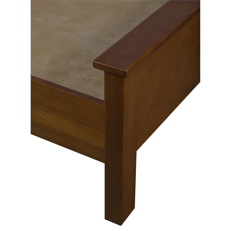 Crafters and Weavers Craftsman Mission Solid Wood Queen Panel Bed in Walnut