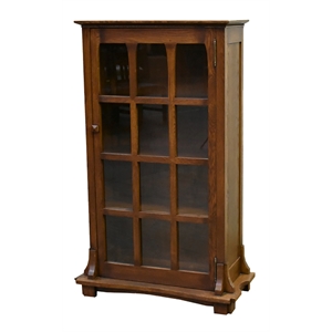 Crafters and Weavers Arts and Crafts 32.5&quot Wood Display Bookcase in Walnut