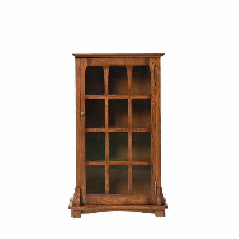 Crafters and Weavers Arts and Crafts Wood Display Bookcase in Cherry
