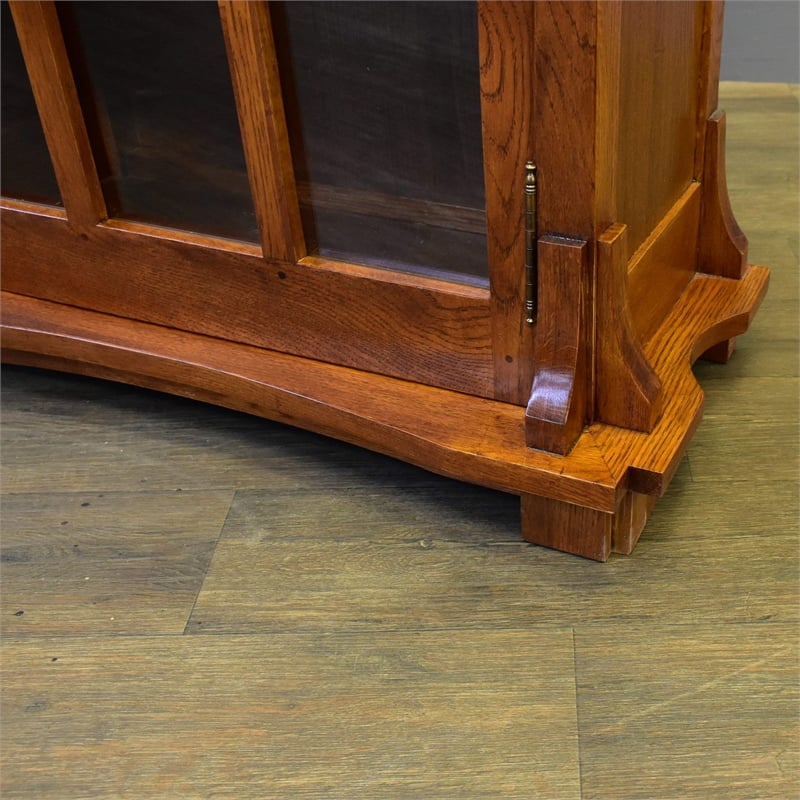 Crafters and Weavers Arts and Crafts Wood Display Bookcase in Cherry