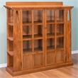 Crafters and Weavers Arts and Crafts Wood 2-Door Bookcase in Cherry