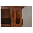 Crafters and Weavers Arts and Crafts Wood Double Door Bookcase in Walnut