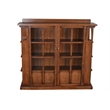 Crafters and Weavers Arts and Crafts Wood Double Door Bookcase in Walnut