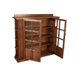 Crafters and Weavers Arts and Crafts Wood Double Door Bookcase in Walnut