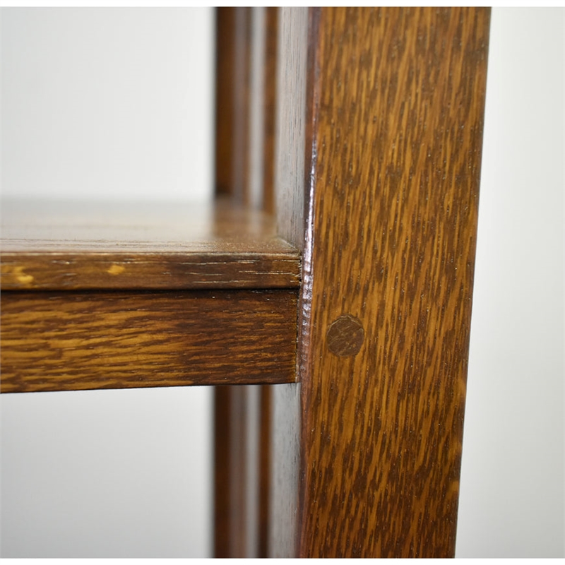 Crafters and Weavers Arts and Crafts Wood Bookcase in Walnut Finish