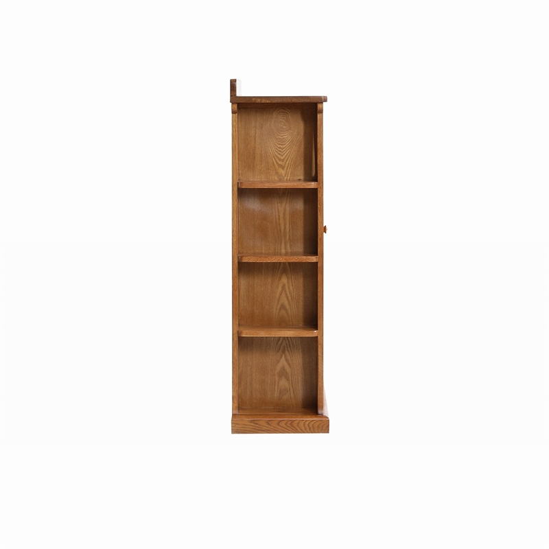 Crafters and Weavers Arts and Crafts 1 Door Wood Bookcase in Cherry