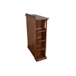 Crafters and Weavers Arts and Crafts Wood Bookcase w/ Side Shelves in Walnut