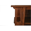 Crafters and Weavers Arts and Crafts Wood Bookcase w/ Side Shelves in Walnut