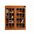 Crafters and Weavers Arts and Crafts 2-Door Wood Bookcase in Cherry