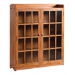 Crafters and Weavers Arts and Crafts 2-Door Wood Bookcase in Cherry