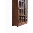 Crafters and Weavers Arts and Crafts 2-Door Wood Bookcase in Walnut