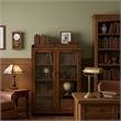 Crafters and Weavers Arts and Crafts Wood Curio Cabinet in Walnut
