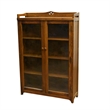 Crafters and Weavers Arts and Crafts Wood Curio Cabinet in Walnut