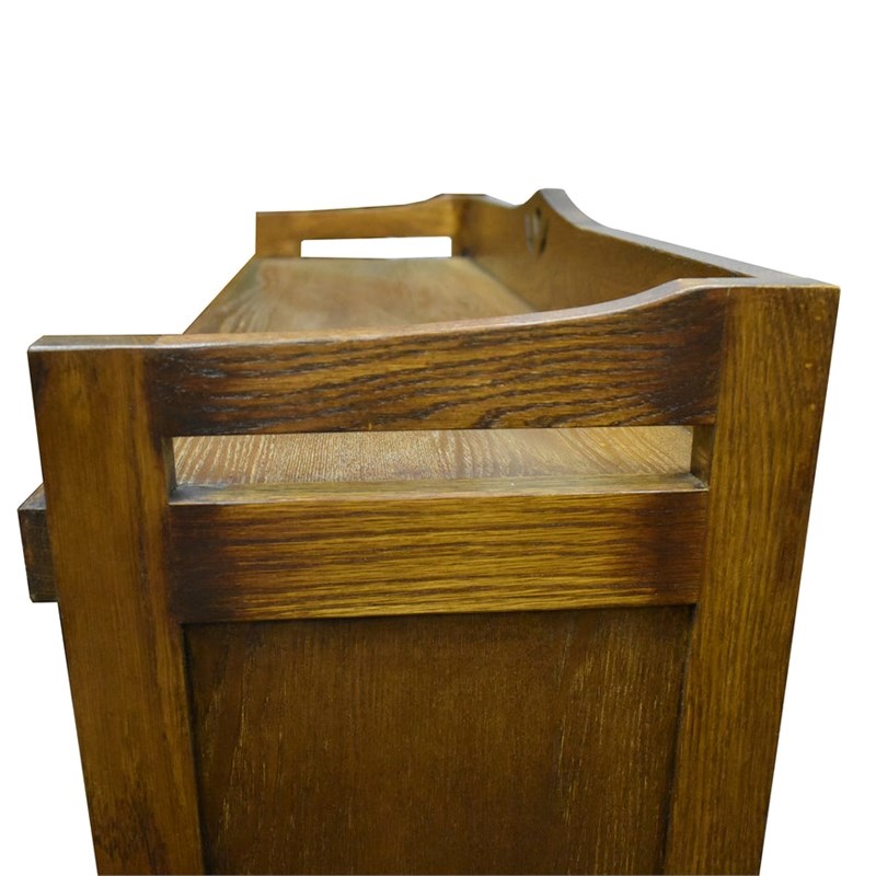 Crafters and Weavers Arts and Crafts Wood Curio Cabinet in Walnut