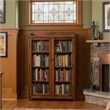 Crafters and Weavers Arts and Crafts Wood Curio Cabinet in Walnut