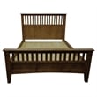 Crafters and Weavers Craftsman Mission Solid Wood Queen Bed with Slats in Walnut