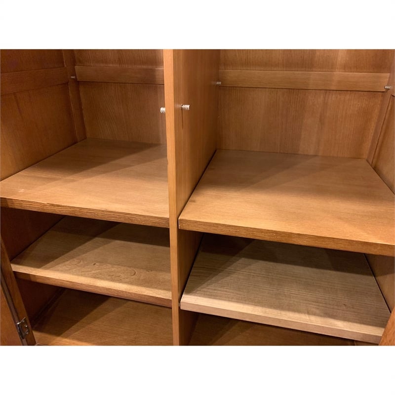 Crafters and Weavers Craftsman Mission 2-Drawer Solid Wood Armoire in Walnut