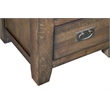Crafters and Weavers Craftsman Mission 2-Drawer Solid Wood Armoire in Walnut