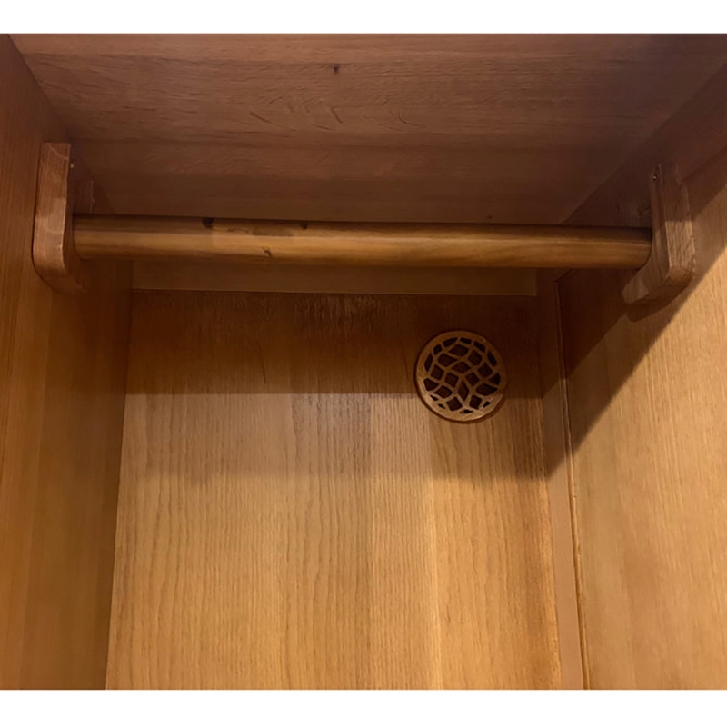 Crafters and Weavers Craftsman Mission 2-Door Solid Wood Armoire in Cherry