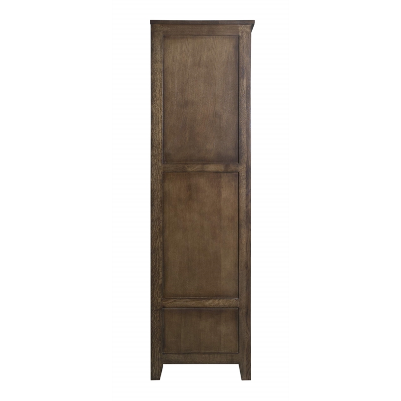 Crafters and Weavers Craftsman Mission 2-Door Solid Wood Armoire in Cherry