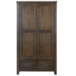 Crafters and Weavers Craftsman Mission 2-Door Solid Wood Armoire in Cherry