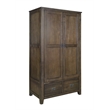 Crafters and Weavers Craftsman Mission 2-Door Solid Wood Armoire in Cherry