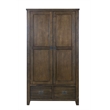 Crafters and Weavers Craftsman Mission 2-Door Solid Wood Armoire in Cherry