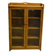 Crafters and Weavers Arts and Crafts Wood Curio Cabinet in Light Cherry