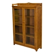 Crafters and Weavers Arts and Crafts Wood Curio Cabinet in Light Cherry