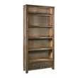 Crafters and Weavers Arts and Crafts Wood Open Shelf Bookcase in Oak/Walnut