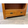 Crafters and Weavers Arts and Crafts Wood Open Shelf Bookcase in Cherry