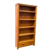 Crafters and Weavers Arts and Crafts Wood Open Shelf Bookcase in Cherry