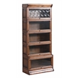 Crafters and Weavers Arts and Crafts 5 Stacks Wood Barrister Bookcase in Walnut