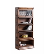Crafters and Weavers Arts and Crafts 5 Stacks Wood Barrister Bookcase in Walnut
