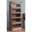 Crafters and Weavers Arts and Crafts 5 Stacks Wood Barrister Bookcase in Walnut