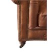 Crafters and Weavers Craftsman Mission Leather Arm Chair in Brown