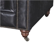 Crafters and Weavers Craftsman Mission Leather Arm Chair in Black