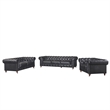 Crafters and Weavers Craftsman Mission Leather Arm Chair in Black