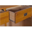 Crafters and Weavers Arts and Crafts 3-Drawer Solid Wood Sideboard in Cherry