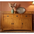 Crafters and Weavers Arts and Crafts 3-Drawer Solid Wood Sideboard in Cherry