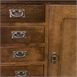 Crafters and Weavers Arts and Crafts 7-Drawer Solid Wood Sideboard in Walnut