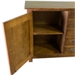 Crafters and Weavers Arts and Crafts 7-Drawer Solid Wood Sideboard in Walnut
