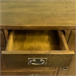Crafters and Weavers Arts and Crafts 7-Drawer Solid Wood Sideboard in Walnut