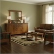 Crafters and Weavers Arts and Crafts 7-Drawer Solid Wood Sideboard in Walnut